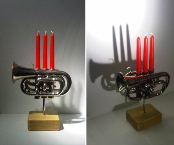 Trumpet Candle Holder